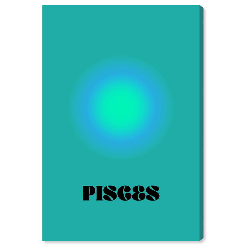 Wynwood Studio Canvas Spiritual and Religious Aura Pisces Blue and Teal Bohemian & Eclectic Wall Art Canvas Print