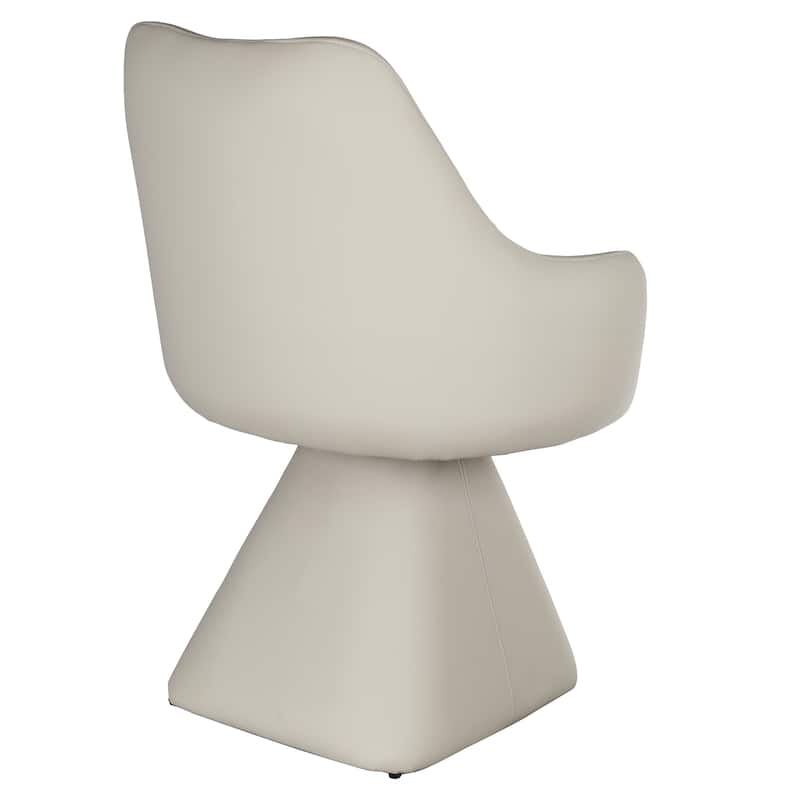 Contemporary Faux Leather Dining/Accent Chair with Swivel