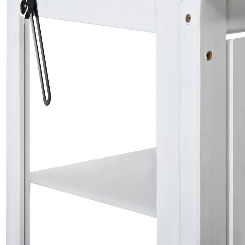 Roomfitters 62.4" Wood Garden Greenhouse with Movable Storage Box and Adjustable Shelves