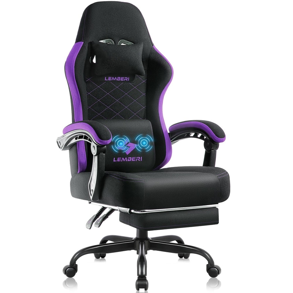 Bossin Gaming Chairs with Footrest, Big and Tall Chair 350lb Capacity, Racing Style Computer Chair with Ergonomic Lumbar Support