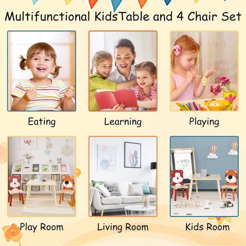 3 Pieces Toddler Table and Chair Set