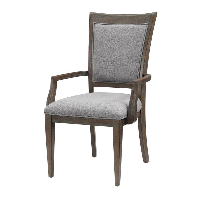 Koa Dining Armchair Set of 2, Padded Seat and Back, Driftwood Brown
