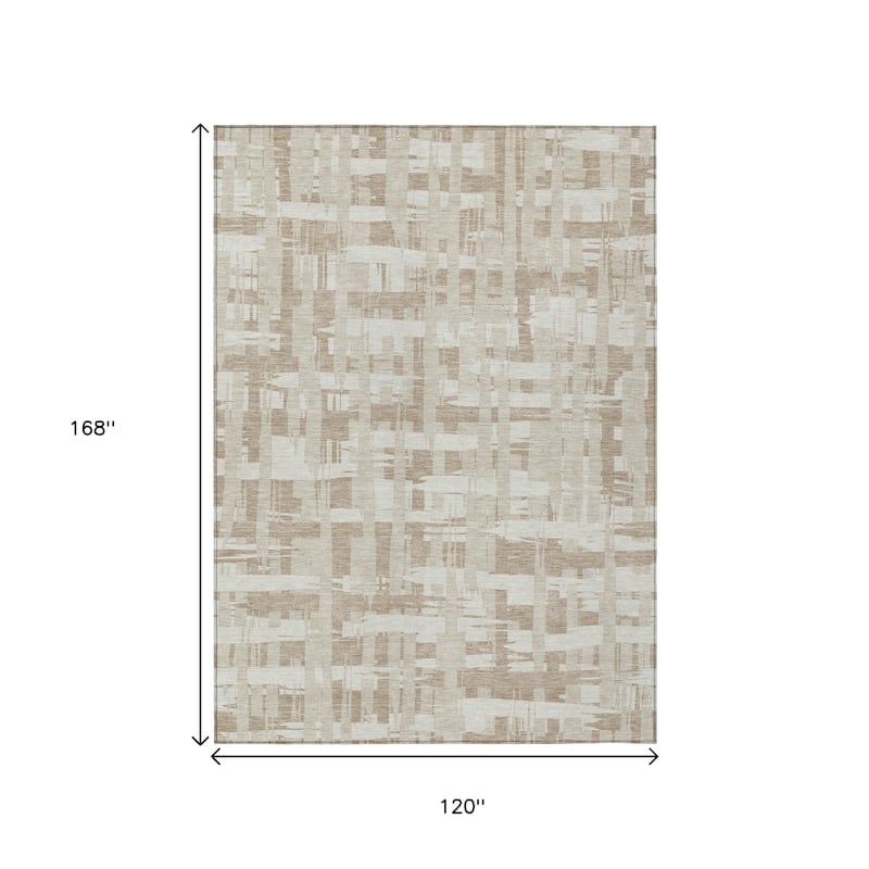 HomeRoots Striped Transitional Rectangle Outdoor Rug