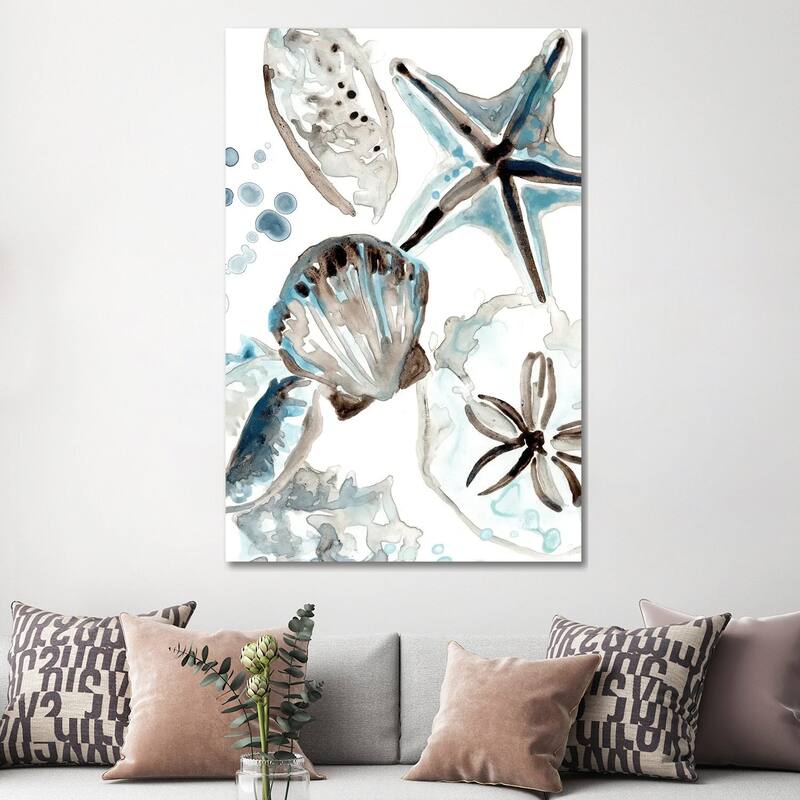 iCanvas "Cerulean Seashells I" by June Erica Vess Canvas Print