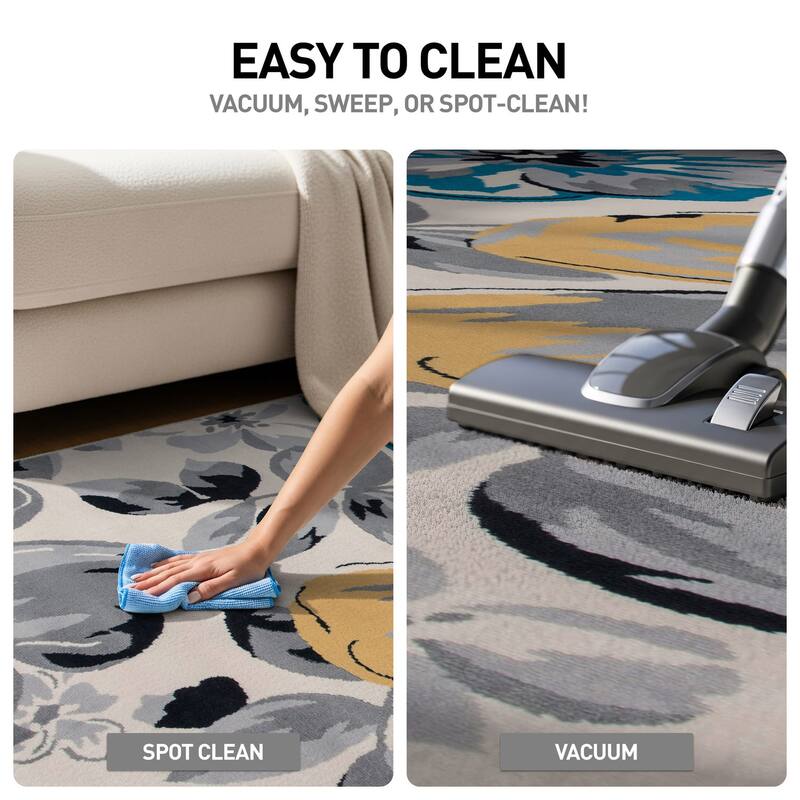 World Rug Gallery Modern Floral Design Area Rug