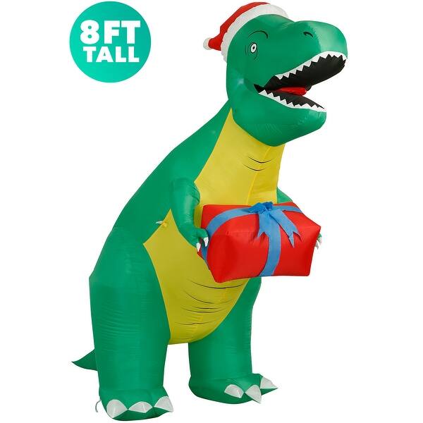 Shop Holidayana 8 Ft Inflatable Christmas T Rex Outdoor Decoration