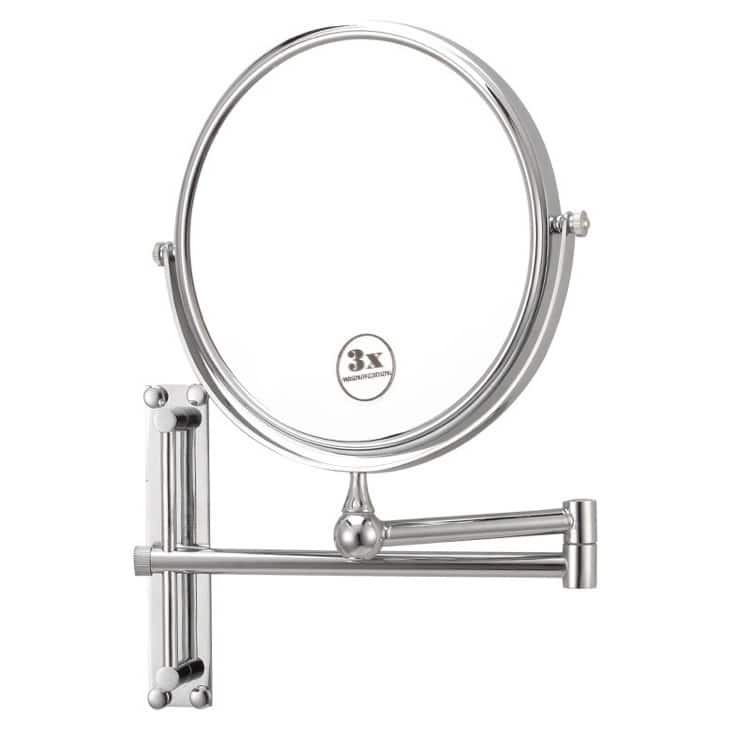 Nameeks Glimmer Wall Mounted Framed Makeup Mirror - Chrome