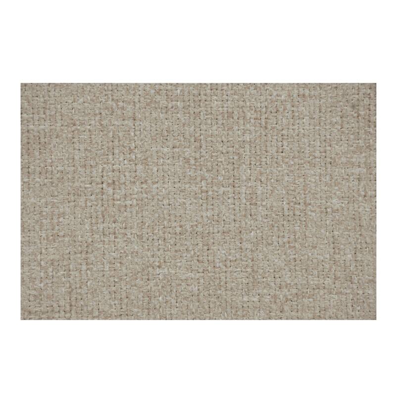 NADAAL STUDIOS Mareth Sofa, Tulip-Shaped Wicker Seat with Cushioned Upholstery, Aluminum Frame, Brown - Seats 3