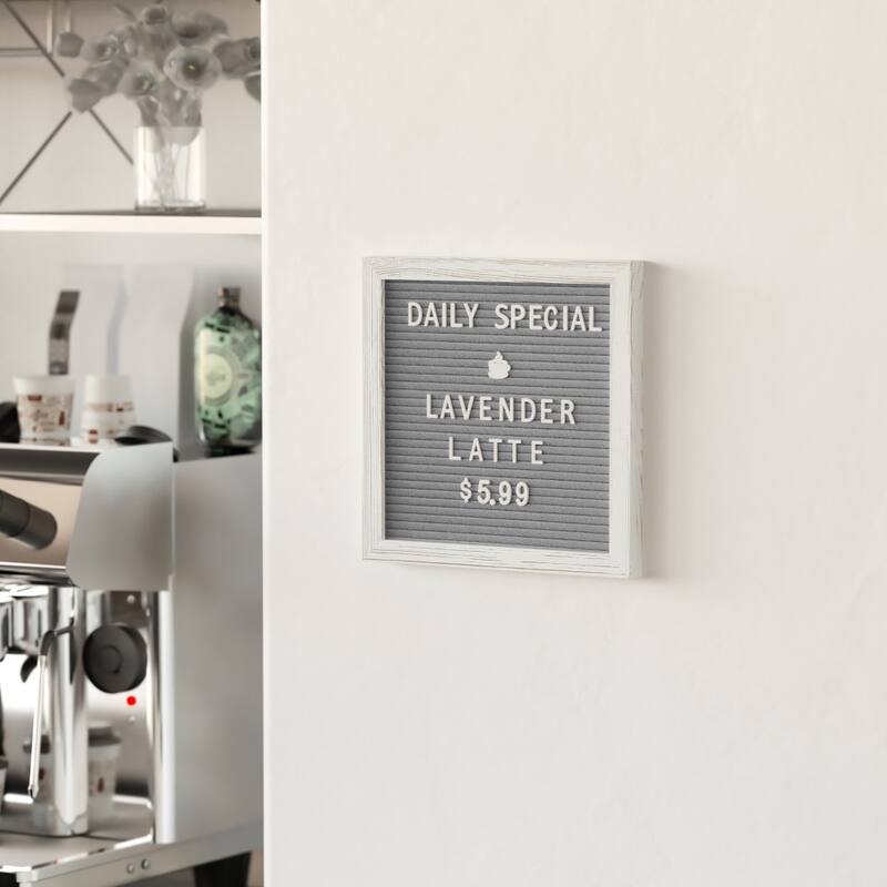 Wood Frame Letter Board with 389 PP Letters and Canvas Carry Bag