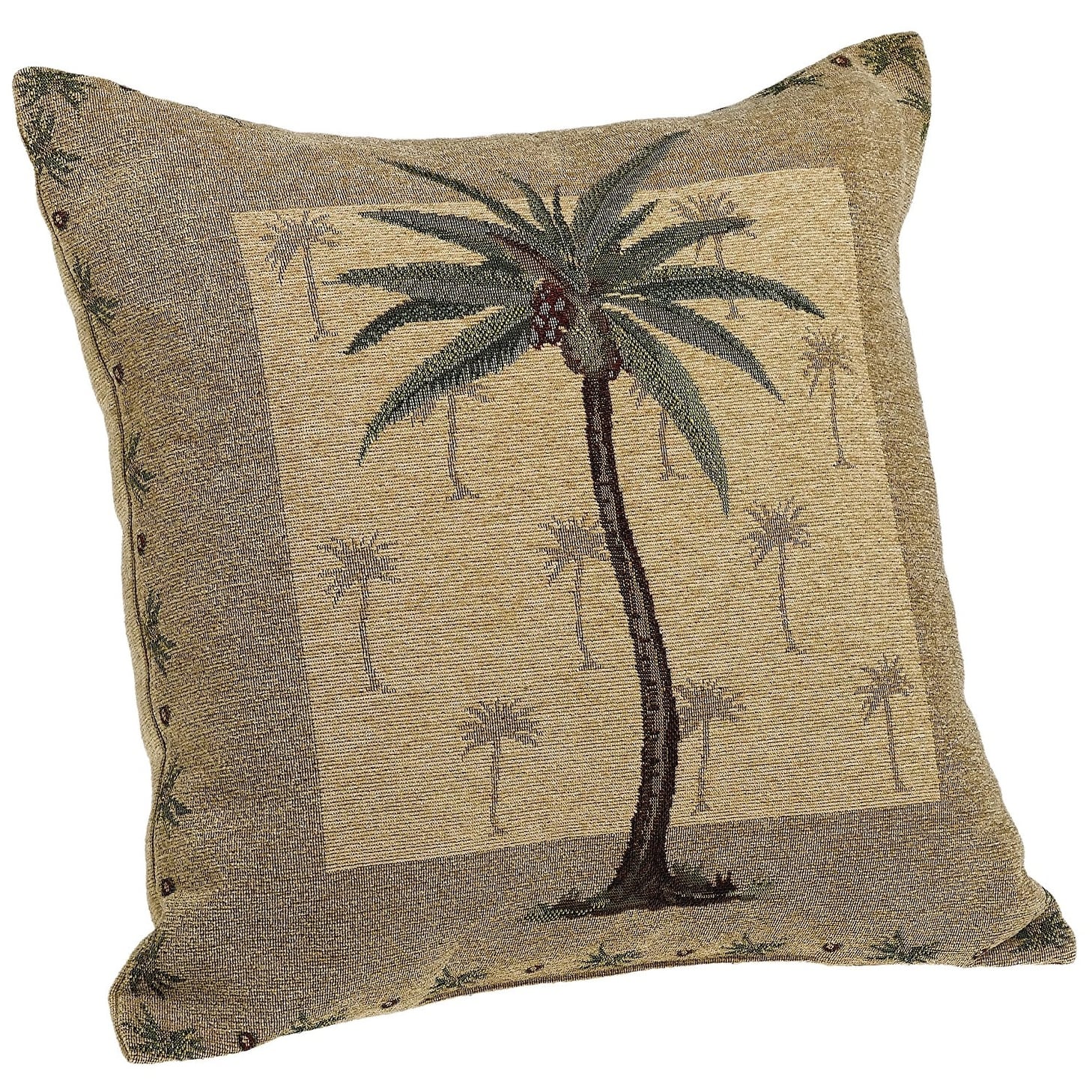 Panama Jacquard Chenille Decorative Pillow Palm Tree 24 X24 Overstock 22387446