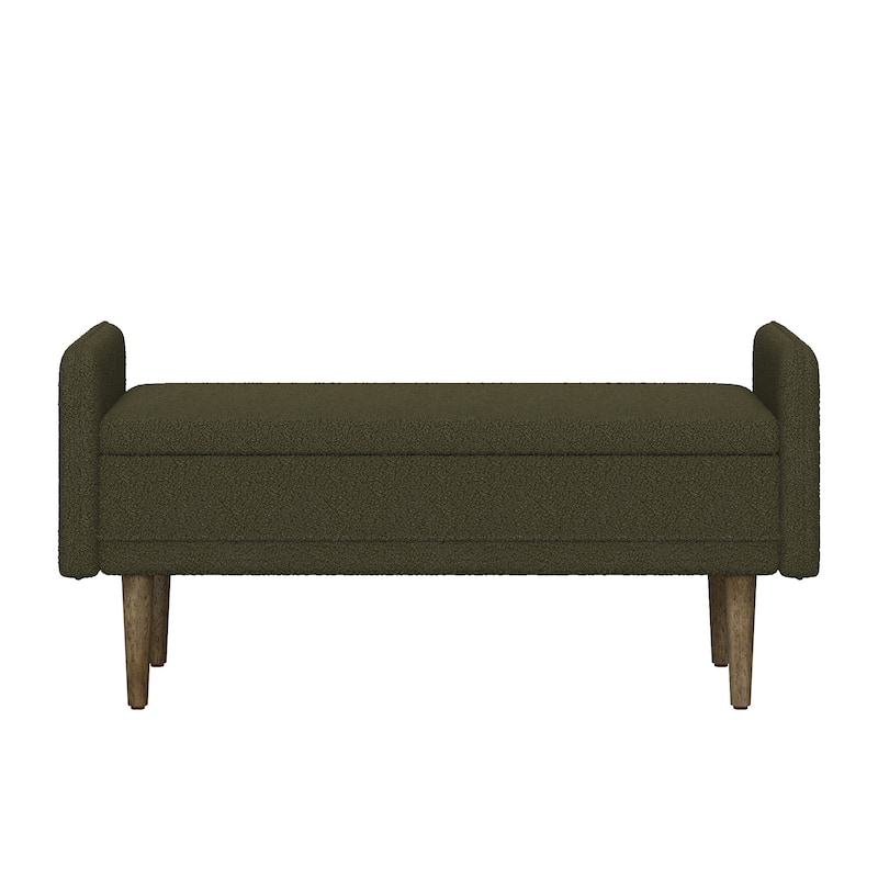 Teddy velvet storage stool, ,with storage space