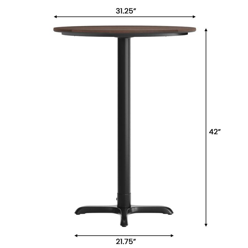 Commercial HPL Tabletop with Bar Height Crisscross Base