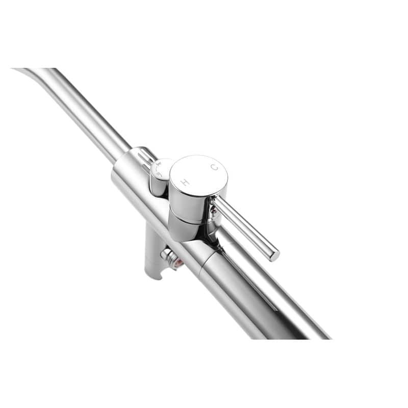 Indigo Home Floor Mounted Roman Tub Faucet with Handshower