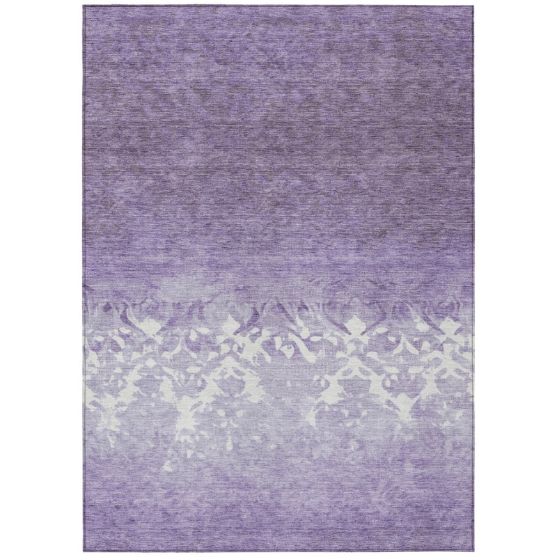 HomeRoots Damask Transitional Rectangle Outdoor Rug
