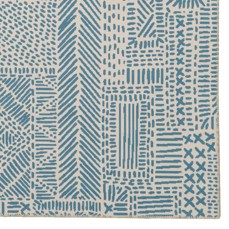 Cayden Machine Washable Geometic Area Rug