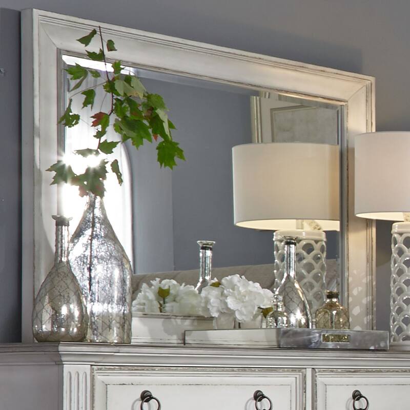 The Gray Barn Abbey Park Antique White & Weathered Brown Mirror - Antique White - Antique White
