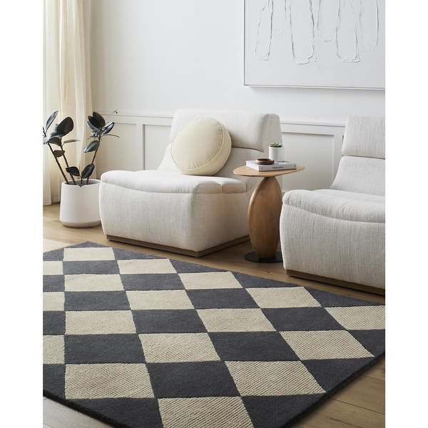 slide 2 of 14, Livabliss x Vivir Isaac Modern Area Rug Black/Cream - Rectangle - 2' x 3'