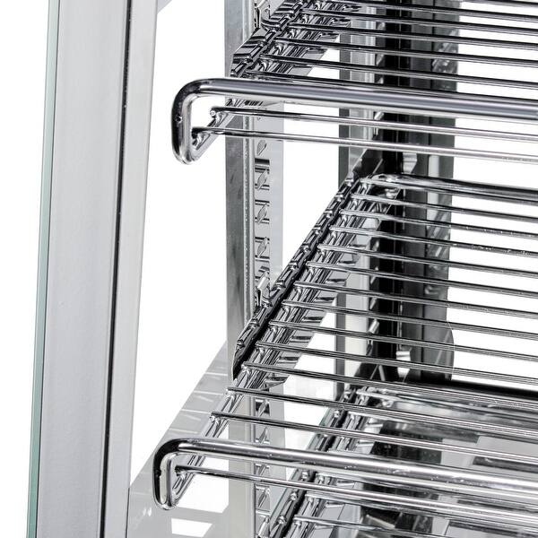 DELLA Countertop Heated Food Display w/ Stainless Steel 3 Tier