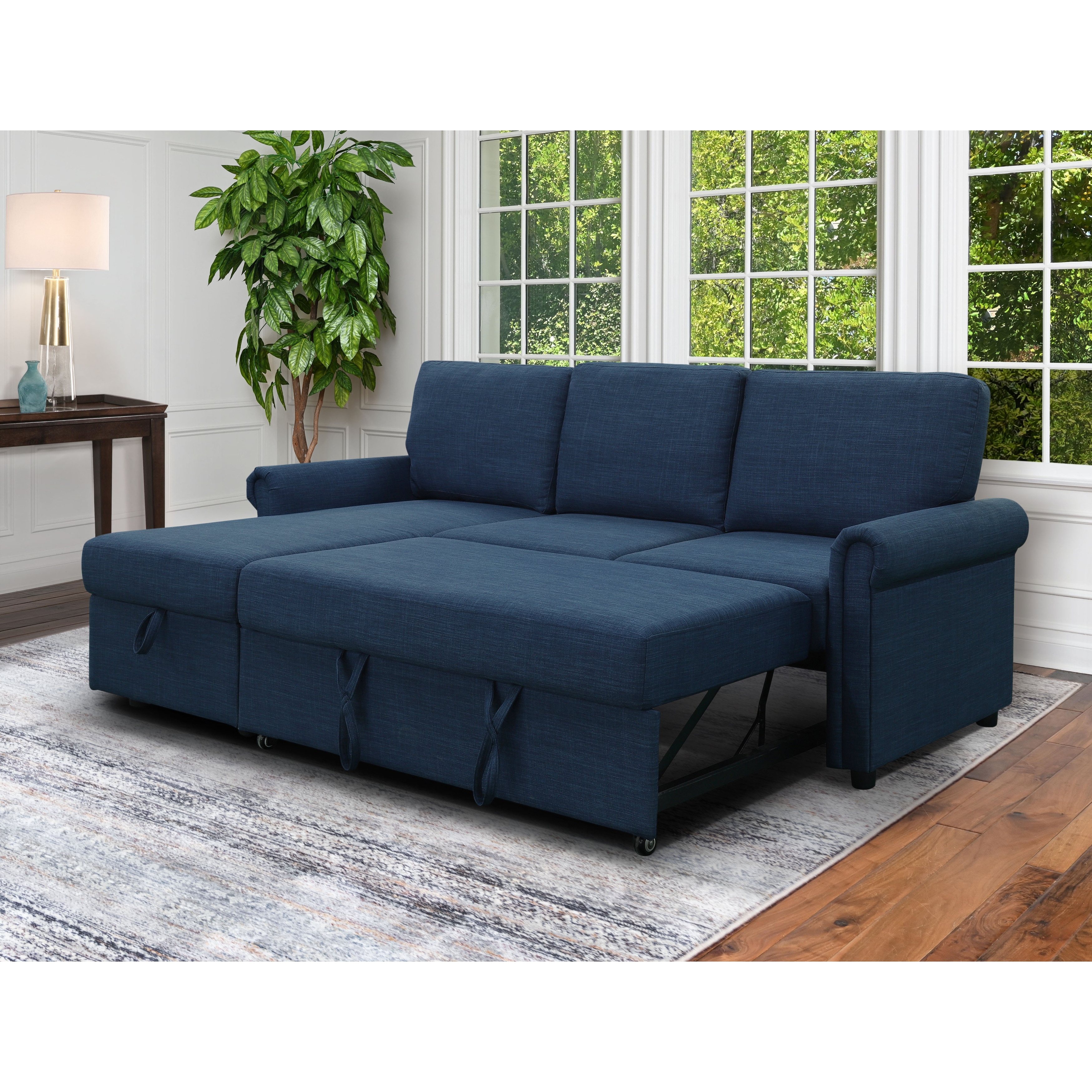 Abbyson hamilton storage sofa deals bed and reversible sectional