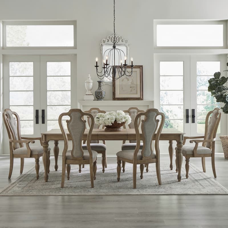Magnolia Manor 7 Piece Rectangular Table Set - Weathered Bisque