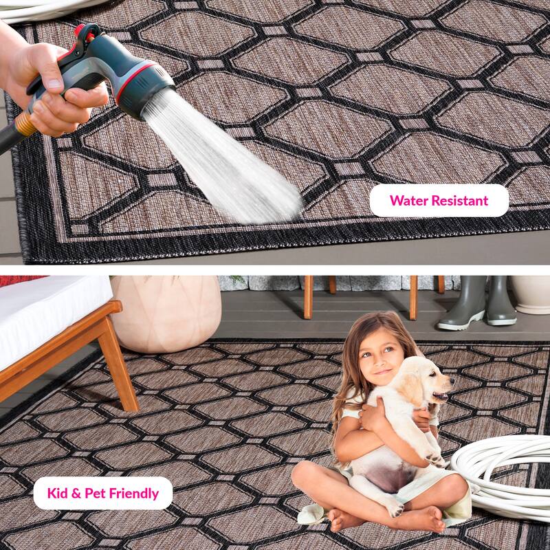 SAFAVIEH Courtyard Kremena Indoor/ Outdoor Waterproof Patio Backyard Rug