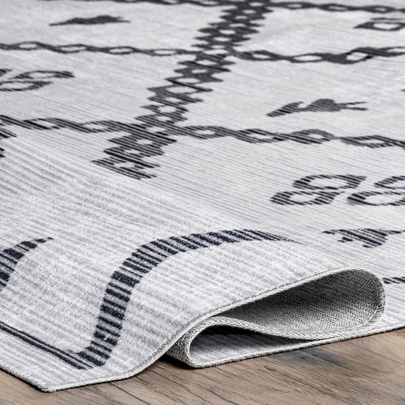 Nuloom Celesta SpinClean Bohemian Trellis Machine Washable Area Rug