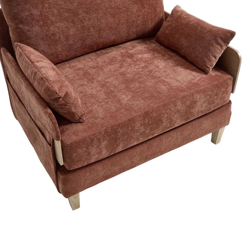 Convertible sofa bed, 3-in-1 convertible with 3 pillows