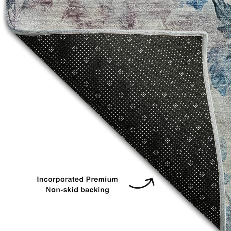 Premium Washable Super Soft Modern Floral Mayfield Rug
