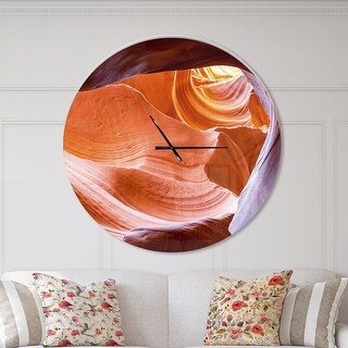 Designart 'Antelope Canyon Inside View' Oversized Modern Wall CLock