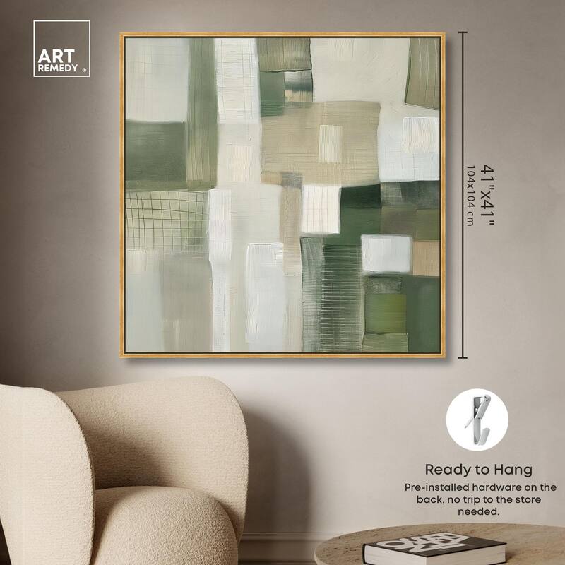 Pale Jade Green II Canvas by Art Remedy