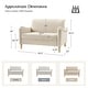 preview thumbnail 10 of 62, HULALA HOME Adika 51"W Farmhouse Striped Linen Upholstered Loveseat with Solid Wood Spindle Legs