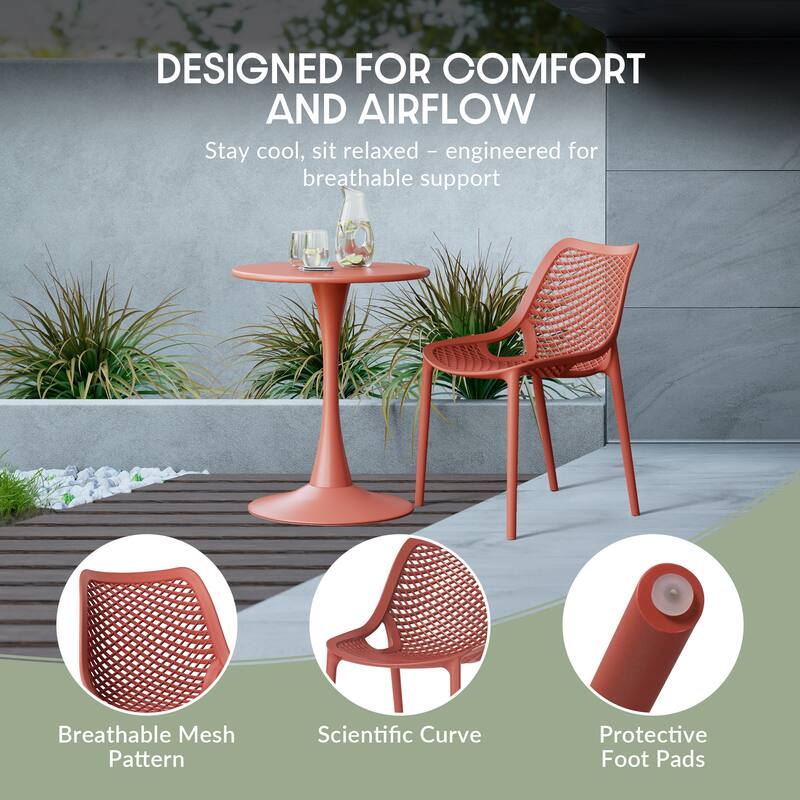 Frond and Form 2-Person Outdoor Round Dining Set