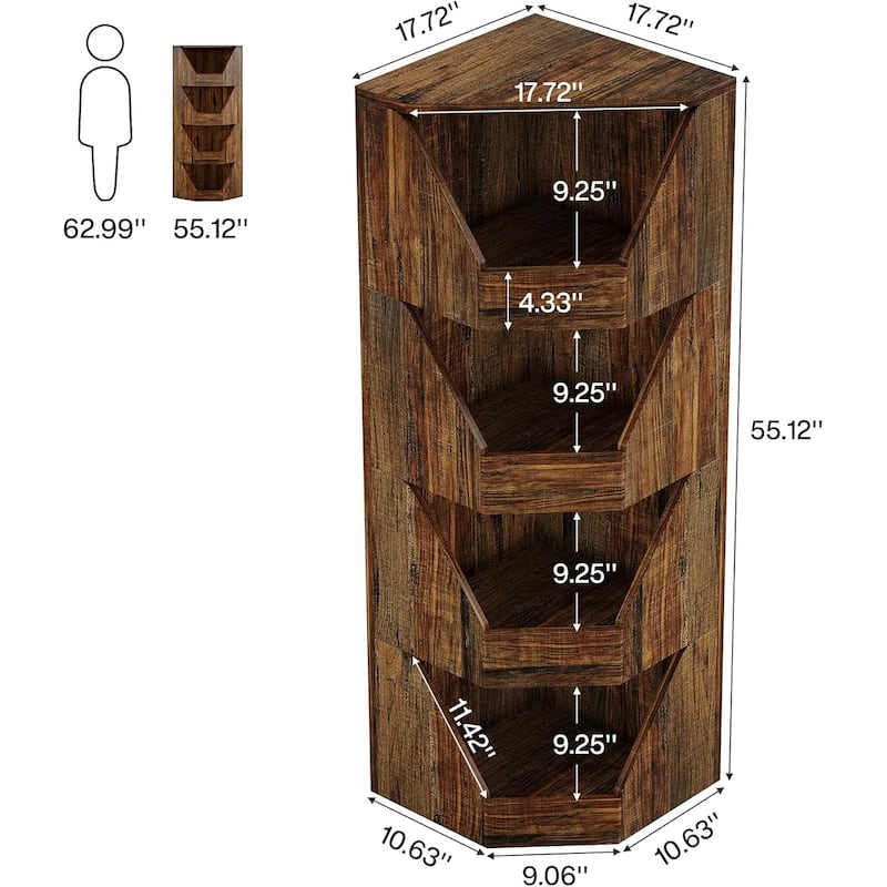 4-Tier Fruit and Vegetable Storage Rack for Kitchen Living Room