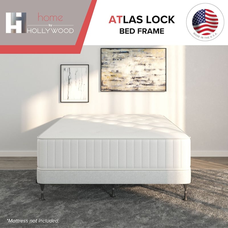 Rustic Bed Frame Glides - Queen King Eastern King - Heavy Duty Steel - Black Finish - HomeStock