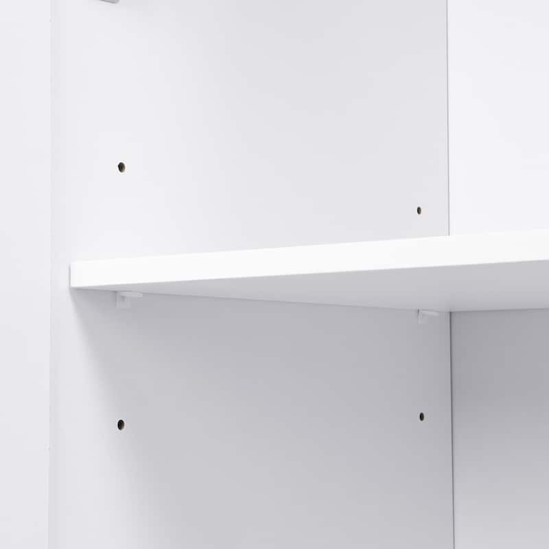 79" Modern Hall Tree with Shoe Storage, 4-in-1 Entryway Bench with 4 Coat Hooks & Adjustable Shelf Mudroom Wood Storage Cabinet
