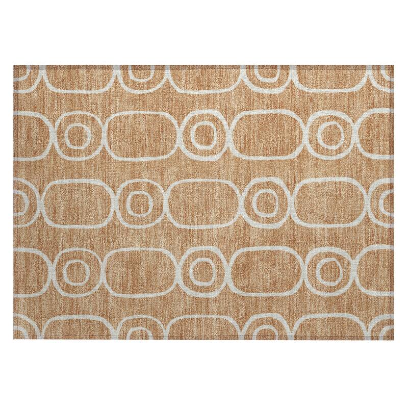 Machine Washable Indoor/ Outdoor Modern Vibe Chantille Rug