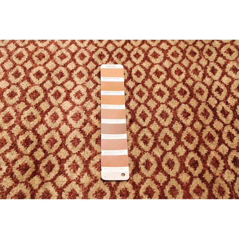 ECARPETGALLERY Hand-knotted Peshawar Ziegler Brown, Khaki Wool Rug - 9'10 x 13'1