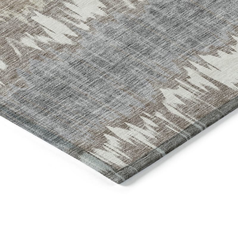 HomeRoots Striped Transitional Rectangle Outdoor Rug