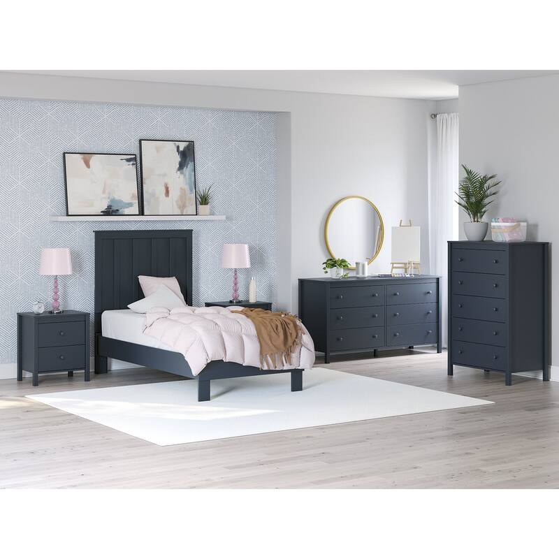 Signature Design by Ashley Simmenfort Dark Blue Platform Bed