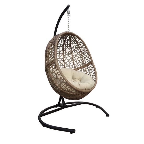 Rio Vista Sandstone Hanging Egg Chair with Cushion 48