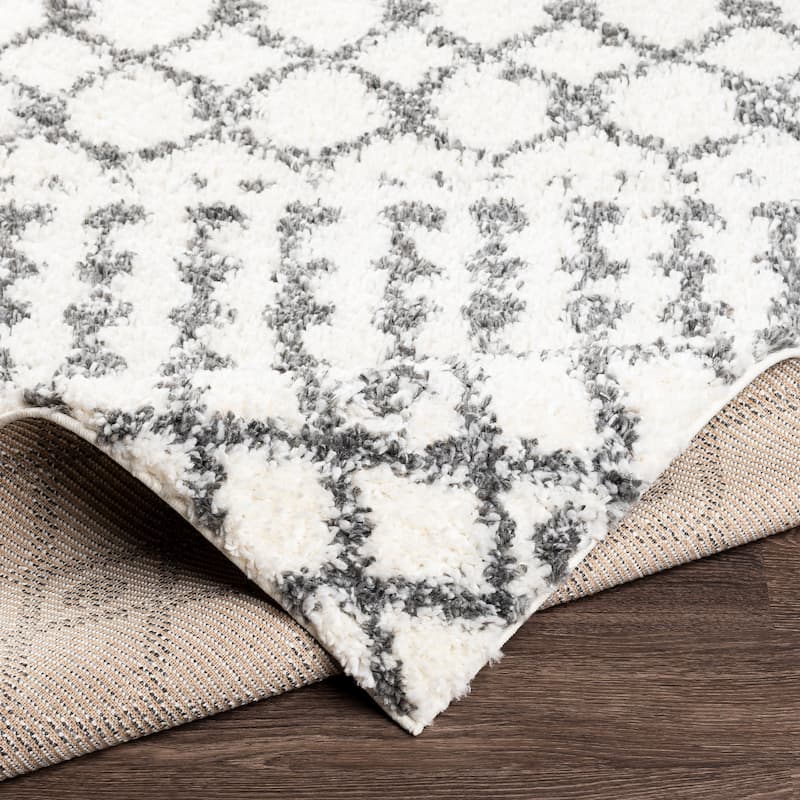 Jai Moroccan Stripe Plush Area Rug
