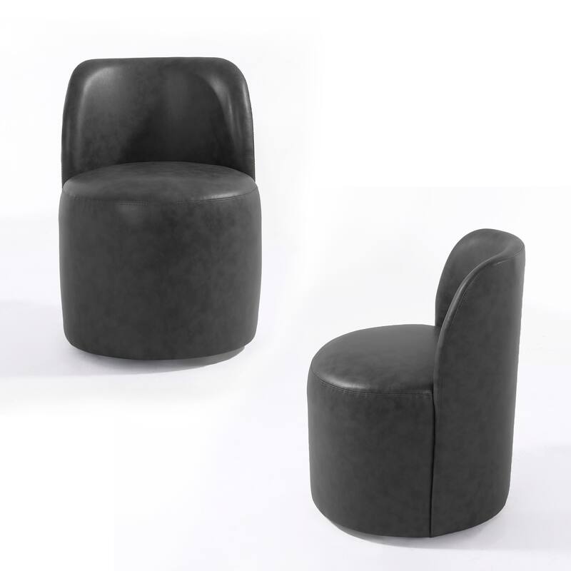 Modern Linen Upholstery Dining Chair Barrel Chair