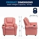 preview thumbnail 185 of 189, Contemporary Kids Recliner with Cup Holder and Headrest - 24"W x 21.5" - 36.5"D x 27"H