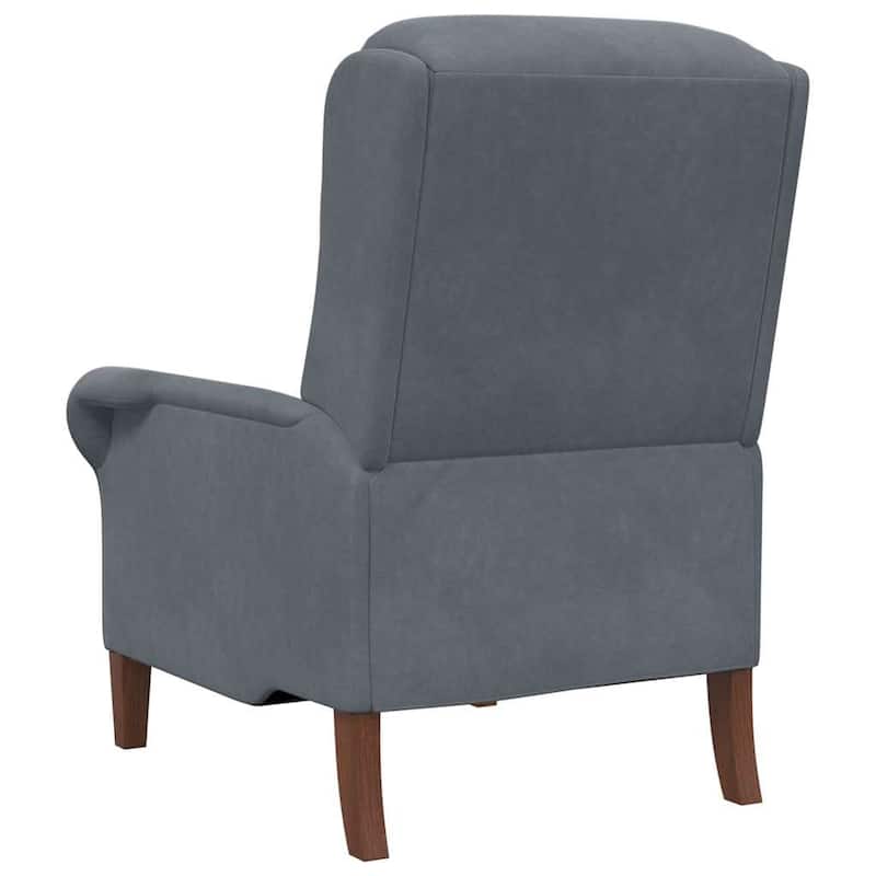 vidaXL Dark Gray Armchair Dark gray/Black Fabric with wood Standard - 29.9 x 37 x 40.2