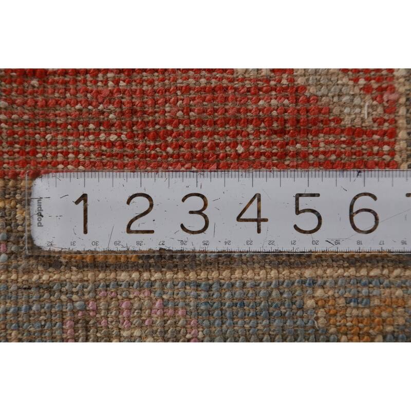 Hand Knotted Oriental 100% Wool Carpet Transitional All-Over Navy Blue & Blues Oushak Area Rug - 13' 9'' X 10' 2''