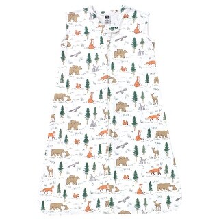 Hudson Baby Infant Boy Cotton Sleeveless Wearable Sleeping Bag, Sack, Blanket, Sweet Woodland