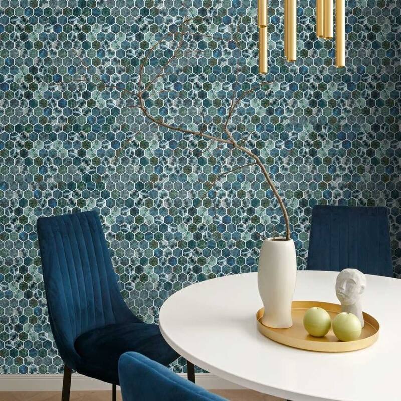 The Tile Life Eterna Hex 2x2 Glass Floor, Wall & Backsplash Tile