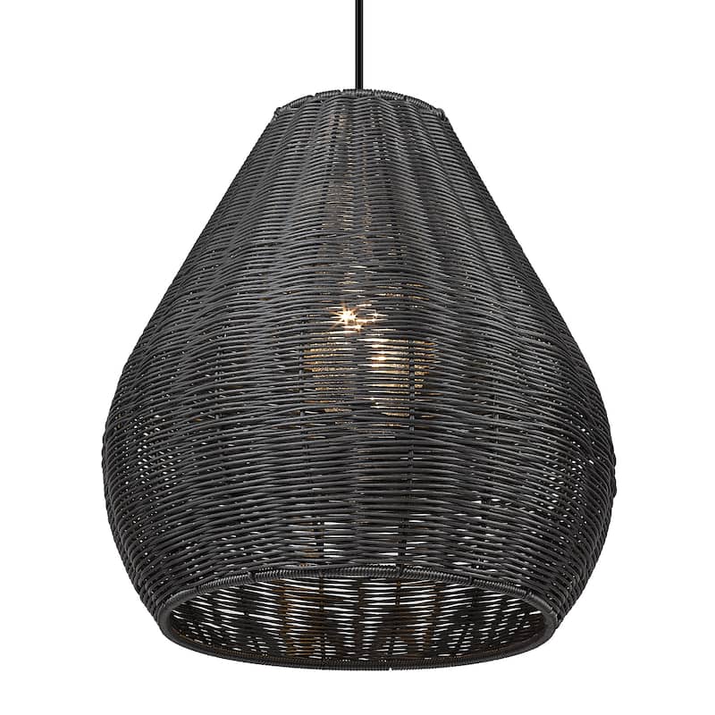 Golden Lighting 6084-O1P MBW Melany 18" Wide Outdoor Pendant