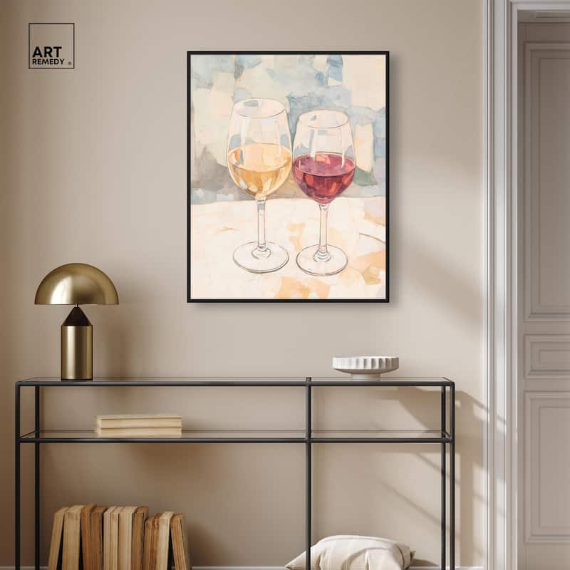 Wine Duo Canvas by Art Remedy