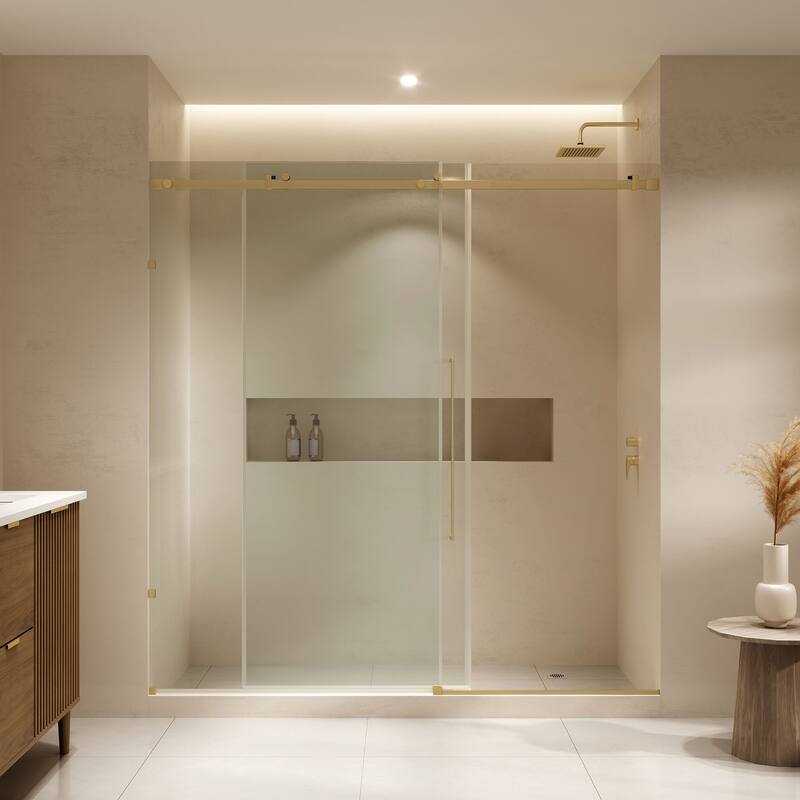 Selby Frameless Sliding Clear Alcove Shower Door
